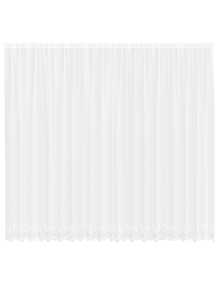 Tenda in Pizzo con tende Floreale Bianco 500 x 280 cm Poliestere