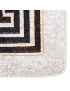 Tappeto Lavabile 160x230 cm Beige Chiaro Antiscivolo