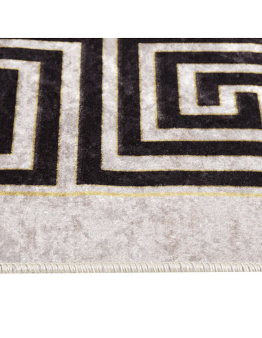 Tappeto Lavabile 160x230 cm Beige Chiaro Antiscivolo