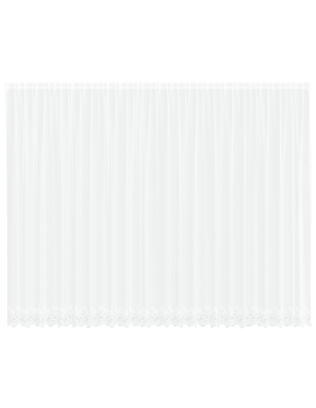 Tenda in Pizzo con tende Floreale Bianco 600 x 280 cm Poliestere