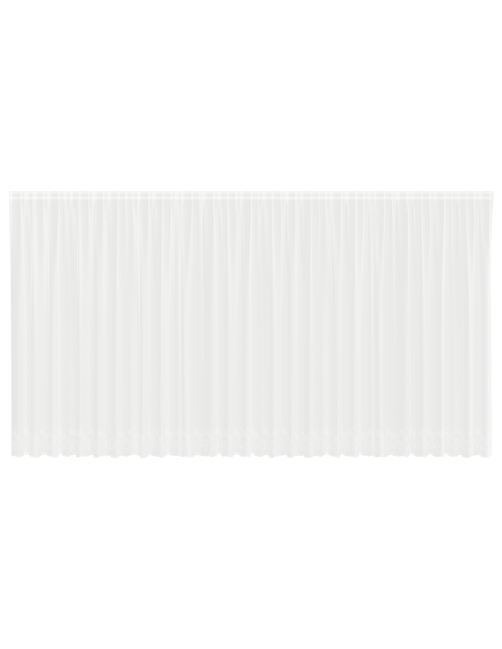Tenda in Pizzo con tende Bianco 200 x 750 cm Poliestere