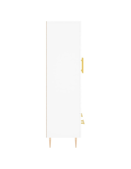 Credenza Bianca 69,5x31x115 cm in Legno Multistrato