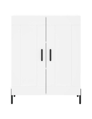Credenza Bianca 69,5x34x180 cm in Legno Multistrato