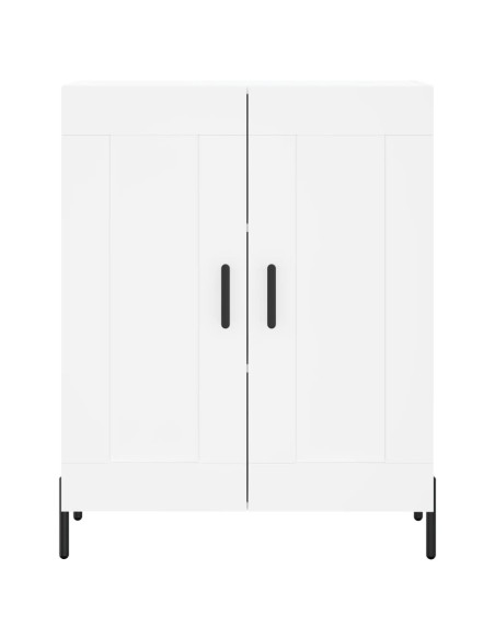 Credenza Bianca 69,5x34x180 cm in Legno Multistrato