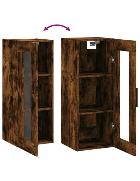 Mobile a Parete Rovere Fumo 34,5x34x90 cm