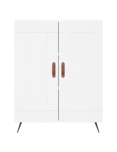 Credenza Bianca 69,5x34x180 cm in Legno Multistrato