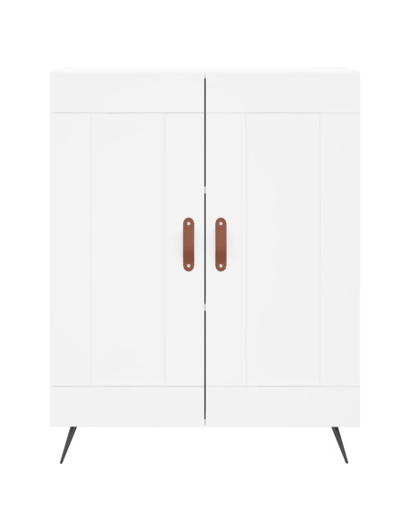 Credenza Bianca 69,5x34x180 cm in Legno Multistrato