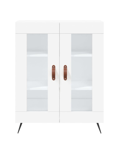 Credenza Bianca 69,5x34x180 cm in Legno Multistrato