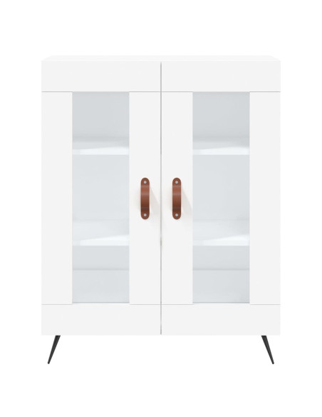 Credenza Bianca 69,5x34x180 cm in Legno Multistrato
