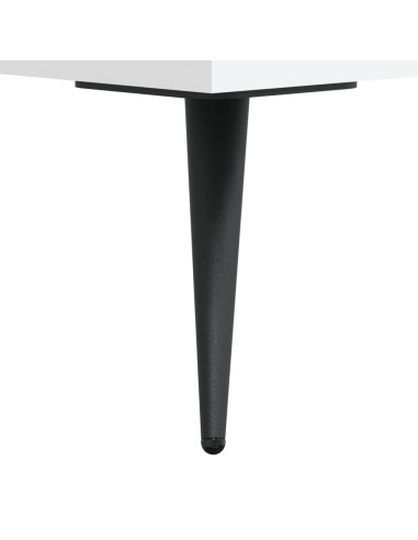 Credenza Bianca 69,5x34x180 cm in Legno Multistrato