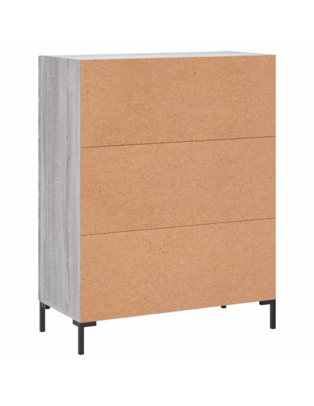 Credenza Grigio Sonoma 69,5x34x90 cm in Legno Multistrato