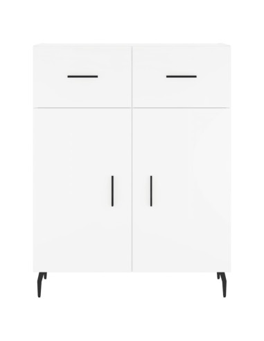 Credenza Bianca 69,5x34x180 cm in Legno Multistrato
