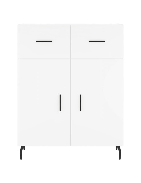 Credenza Bianca 69,5x34x180 cm in Legno Multistrato
