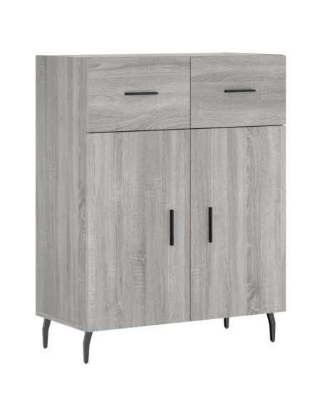 Credenza Grigio Sonoma 69,5x34x180 cm in Legno Multistrato