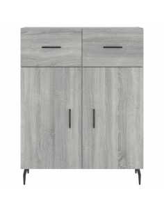 Credenza Grigio Sonoma 69,5x34x180 cm in Legno Multistrato 2