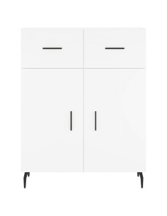 Credenza Bianca 69,5x34x180 cm in Legno Multistrato 2