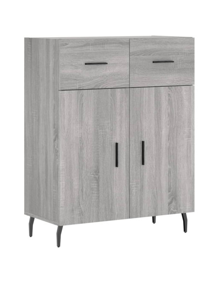 Credenza Grigio Sonoma 69,5x34x180 cm in Legno Multistrato
