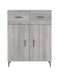 Credenza Grigio Sonoma 69,5x34x180 cm in Legno Multistrato 2