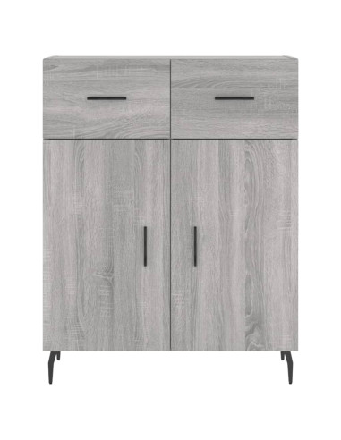 Credenza Grigio Sonoma 69,5x34x180 cm in Legno Multistrato