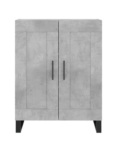 Credenza Grigio Cemento 69,5x34x180 cm in Legno Multistrato