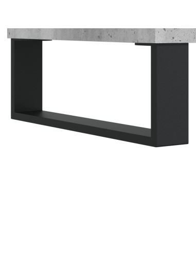 Credenza Grigio Cemento 69,5x34x180 cm in Legno Multistrato