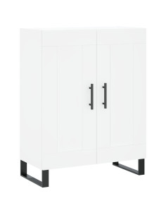 Credenza Bianca 69,5x34x180 cm in Legno Multistrato