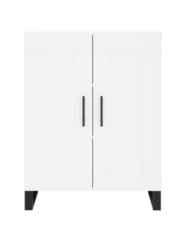 Credenza Bianca 69,5x34x180 cm in Legno Multistrato