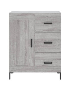 Credenza Grigio Sonoma 69,5x34x180 cm in Legno Multistrato 2
