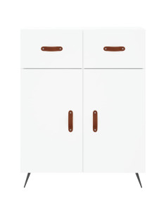 Credenza Bianca 69,5x34x180 cm in Legno Multistrato 2