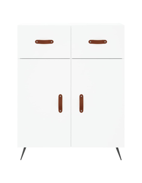 Credenza Bianca 69,5x34x180 cm in Legno Multistrato