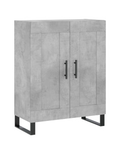 Credenza Grigio Cemento 69,5x34x180 cm in Legno Multistrato