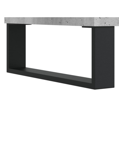 Credenza Grigio Cemento 69,5x34x180 cm in Legno Multistrato