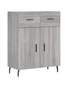Credenza Grigio Sonoma 69,5x34x180 cm in Legno Multistrato