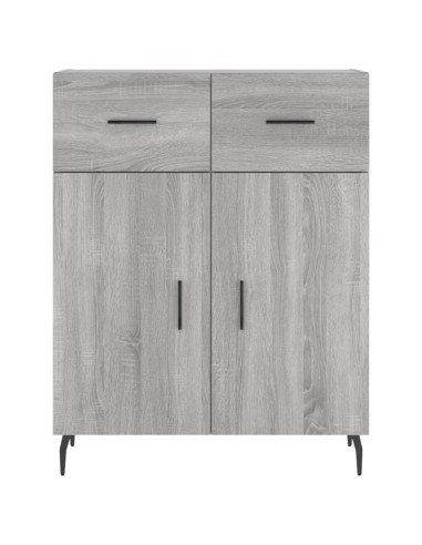 Credenza Grigio Sonoma 69,5x34x180 cm in Legno Multistrato
