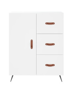 Credenza Bianca 69,5x34x180 cm in Legno Multistrato 2