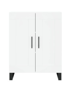 Credenza Bianca 69,5x34x180 cm in Legno Multistrato 2