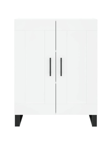 Credenza Bianca 69,5x34x180 cm in Legno Multistrato