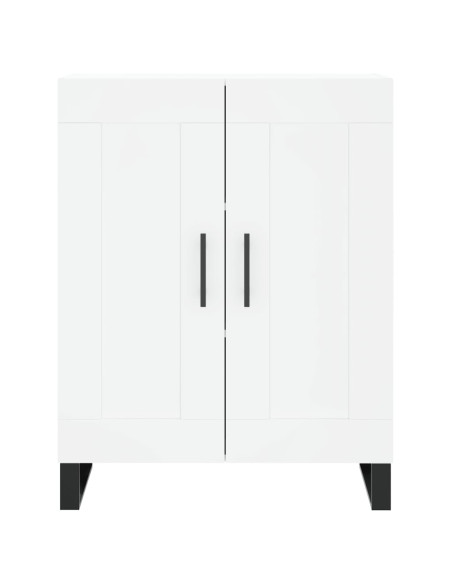 Credenza Bianca 69,5x34x180 cm in Legno Multistrato