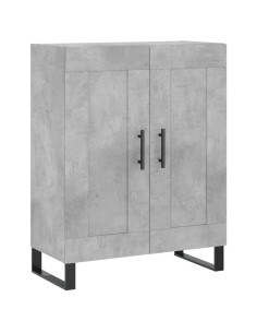 Credenza Grigio Cemento 69,5x34x180 cm in Legno Multistrato