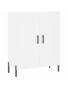 Credenza Bianca 69,5x34x180 cm in Legno Multistrato