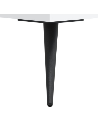 Credenza Bianca 69,5x34x180 cm in Legno Multistrato