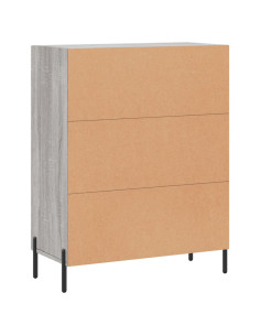 Credenza Grigio Sonoma 69,5x34x90 cm in Legno Multistrato 2