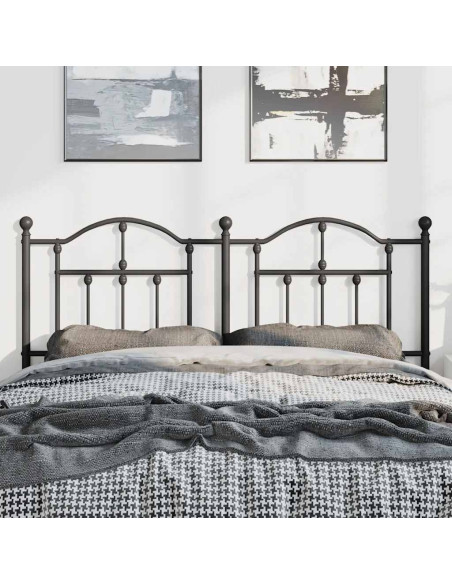 Testiera in Metallo Nero 150 cm
