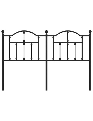 Testiera in Metallo Nero 150 cm