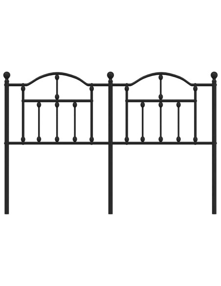 Testiera in Metallo Nero 150 cm