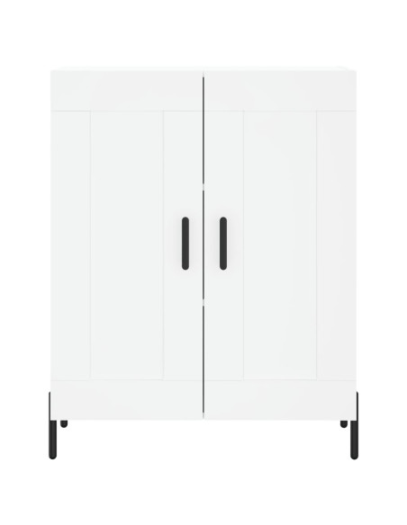 Credenza Bianca 69,5x34x180 cm in Legno Multistrato