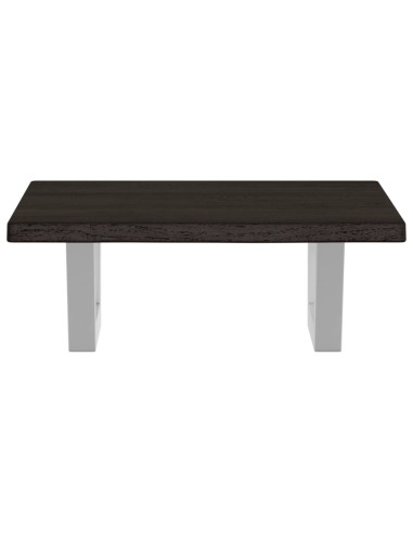 Ripiano a Parete per Lavabo in Acciaio e Massello di Rovere