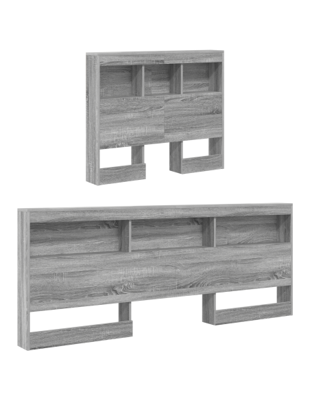 Testata contenitore Grigio sonoma 80 cm Legno multistrato