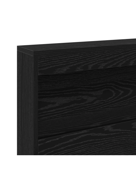 Testata contenitore con lo scaffale con testiera Rovere nero 100 cm Melamina