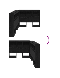 Testata contenitore Rovere Nero 100 cm Legno multistrato 2